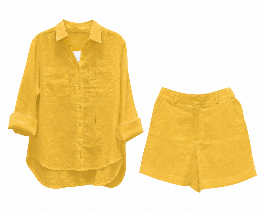conjunto de camisa manga larga y short