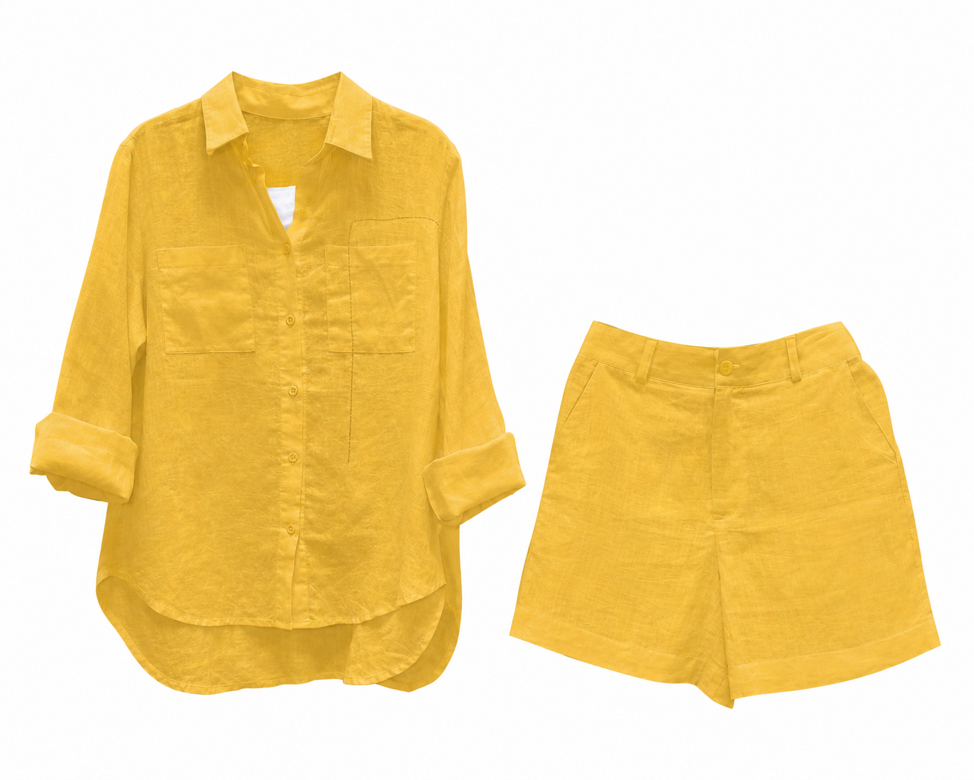 conjunto de camisa manga larga y short