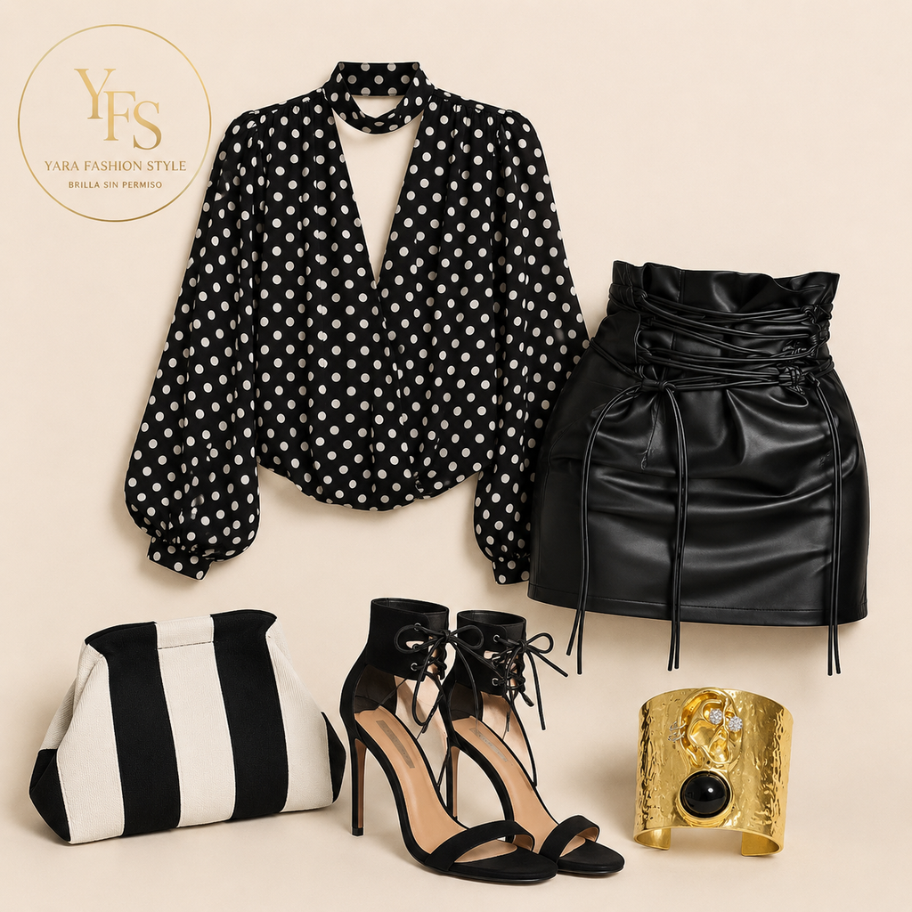 Falda Mini de Cuero Noir