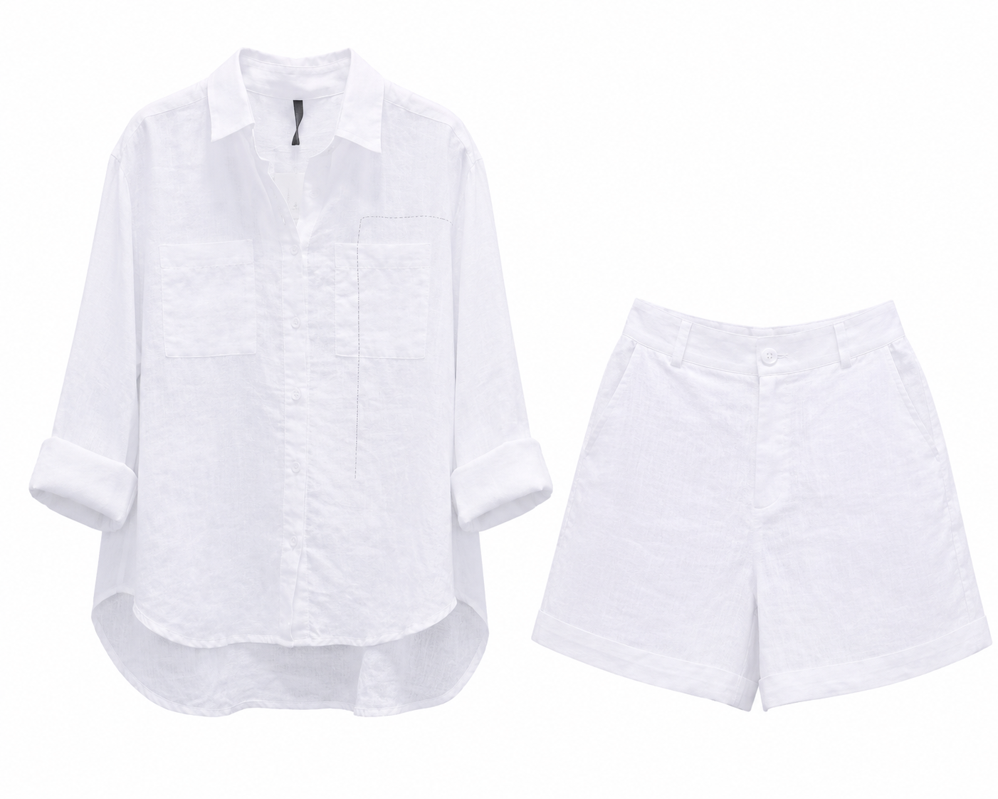 conjunto de camisa manga larga y short