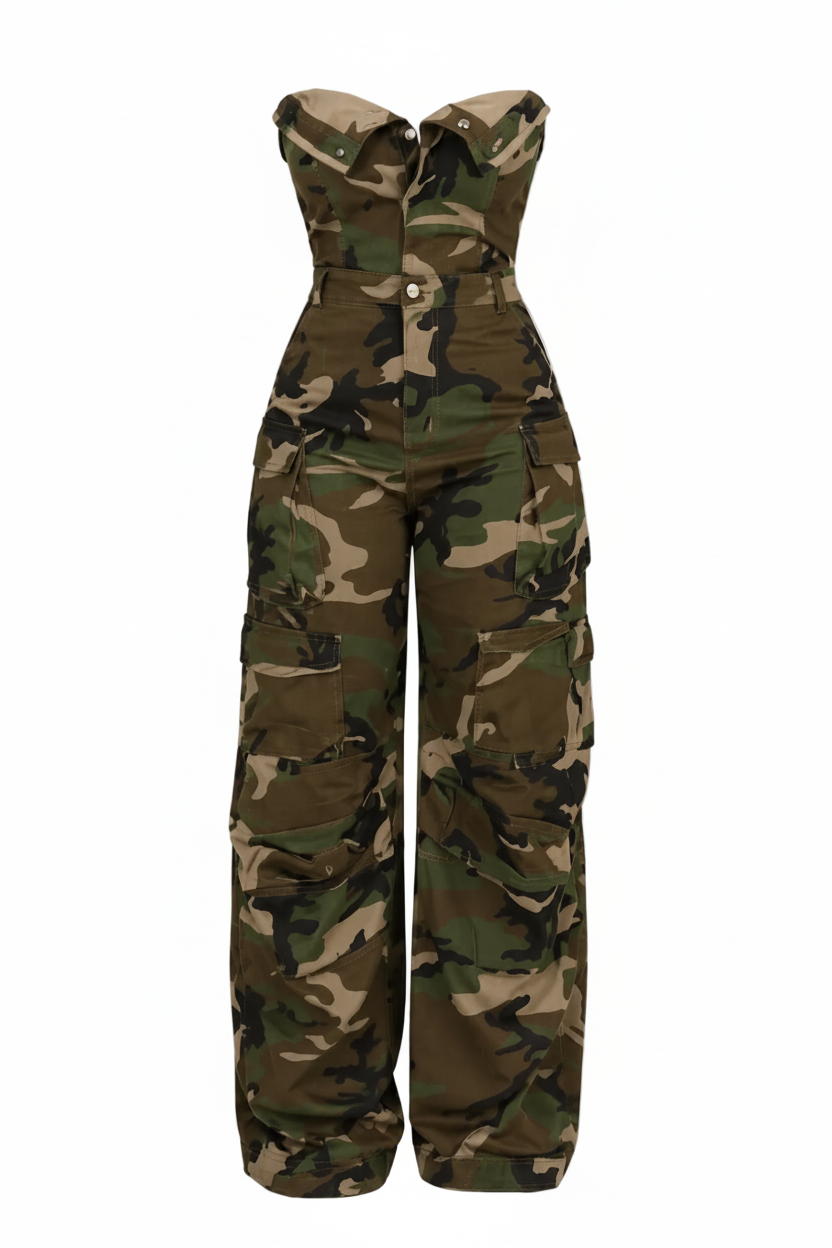 Enterizo Army Chic