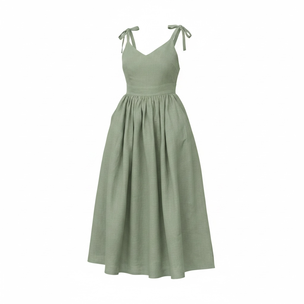 Fresh, femenino y perfecto para el verano 
Vestido ligero con tiras y espalda descubierta en tonos verde y rosado